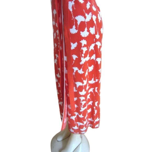 New w Tags, Diane Von Furstenberg for Target Ginkgo Cherry Tomato Wrap Dress L - Picture 4 of 8